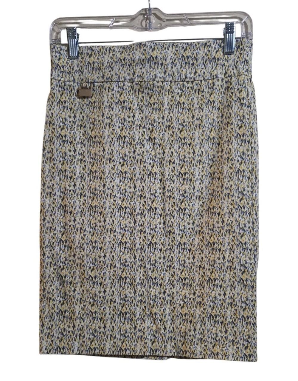 Alex & Olivia Women’s Small Geometric Design Pencil Skirt Career Stretch Office